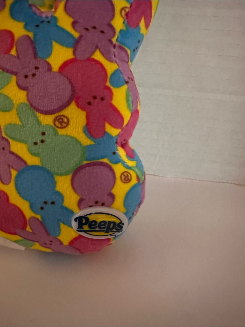 Peeps Plush Bunny - Yellow Multicolor Patterned Stuffed Toy - Picture 7 of 7